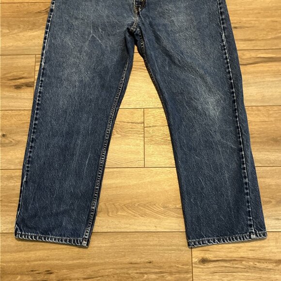 Men's VTG Levis 505 Regular Fit Denim Jeans SZ 38x30 Blue Red Tab Straight Leg - Picture 3 of 13